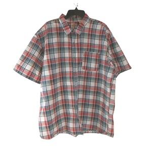 Red Head Brand Co. Mens Shirt Multicolor Cotton Plaid Short Sleeve Button Up 3XL